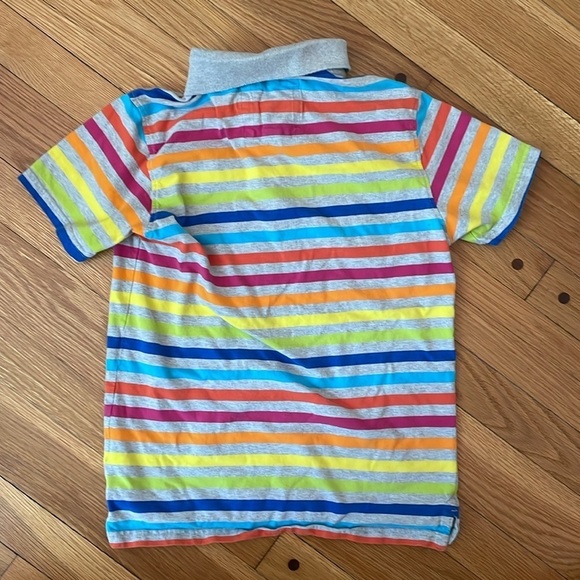 H&M Youth Boys Colorful Stripe Zuni Park Salt Basin Collar Polo Shirt 10 12 - Picture 5 of 5